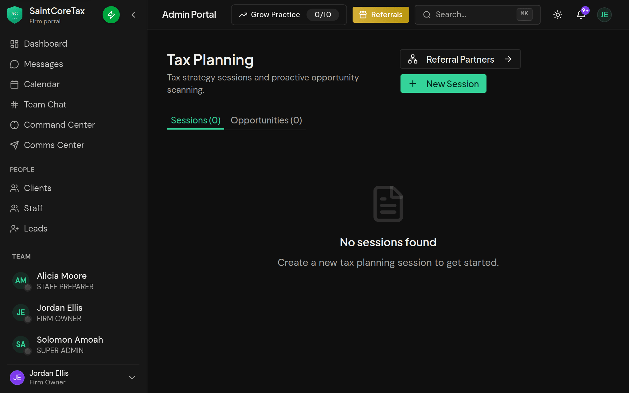 Tax planning strategy engine
