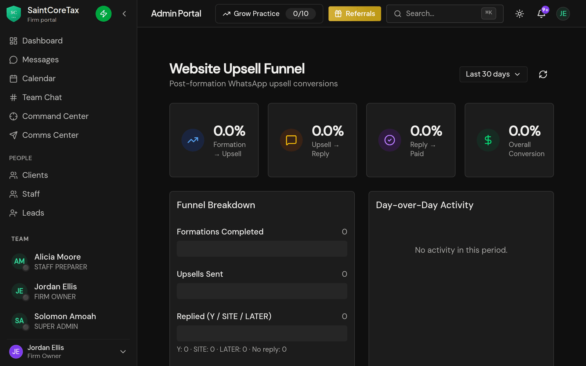 Your website + your client portal, one stack